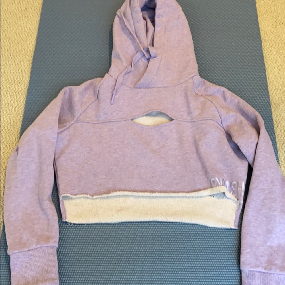 Like new lavender gymshark cropped hoodie